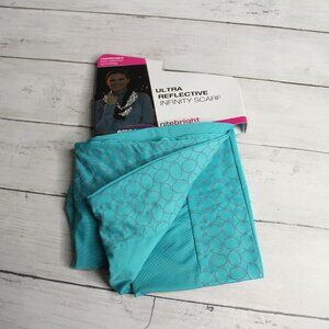 Empower Women's Infinity Loop Scarf Turquoise Blue Reflective NiteBright